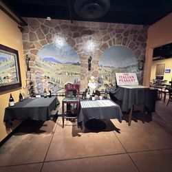 The Italian Peasant - As you come inside the Italian restaurant, wine and menus