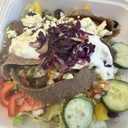 Chicken Souvlaki Salad