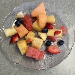 Centro America Cafe - Complimentary Fruit Plate (Glamour Shot Taken After Eating 1/4 of it).