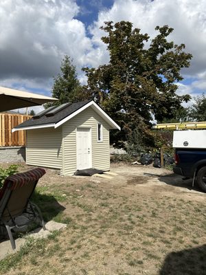 Backyard Shed/Storage Room Addition - Backyard Shed/Storage Room Addition
Our team recently completed the construction of a custom backyard shed and storage room for a residential client. The project began with a collaborative design phase, ensuring the structure would maximize utility and blend seamlessly with the existing landscaping. From foundation to finished siding, all work was completed with a focus on durability, weather resistance, and security.
The shed offers ample storage space for tools, garden equipment, and seasonal items, featuring thoughtfully designed shelving and organizational solutions. High-quality materials and finishes ensure low maintenance and long-lasting performance. This project reflects our commitment to functional design and reliable craftsmanship, delivering a valuable addition to the homeowner’s property. Backyard Shed/Storage Room Addition - Backyard Shed/Storage Room Addition
Our team recently completed the construction of a custom backyard shed and storage room for a residential client. The project began with a collaborative design phase, ensuring the structure would maximize utility and blend seamlessly with the existing landscaping. From foundation to finished siding, all work was completed with a focus on durability, weather resistance, and security.
The shed offers ample storage space for tools, garden equipment, and seasonal items, featuring thoughtfully designed shelving and organizational solutions. High-quality materials and finishes ensure low maintenance and long-lasting performance. This project reflects our commitment to functional design and reliable craftsmanship, delivering a valuable addition to the homeowner’s property.
