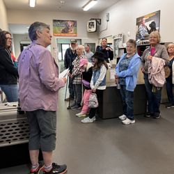 Guide Dogs For the Blind - Tour guide and tour group