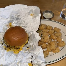 Smashburger and tots Smashburger and tots