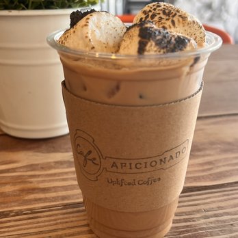 Cafe Aficionado - Iced campfire latte - Coffee & Tea Near Me - Los Angeles, California Cafe Aficionado - Iced campfire latte - Coffee & Tea Near Me - Los Angeles, California