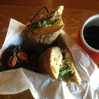 Chimera - Super veggie sandwich with kale salad - Coffee & Tea Near Me - Tulsa, Oklahoma Chimera - Super veggie sandwich with kale salad - Coffee & Tea Near Me - Tulsa, Oklahoma