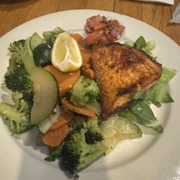 Salmon (with extra veggies instead of potato)