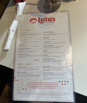 Menu photo 6 Lulu's Thai Noodle Shop Overland Park, KS