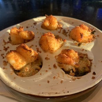 Seasons 52 - Lump Crab and Shrimp-Stuffed Mushrooms - New American Near Me - Troy, Michigan Seasons 52 - Lump Crab and Shrimp-Stuffed Mushrooms - New American Near Me - Troy, Michigan