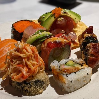 Kouyou Buffet - a variety of sushi on a plate - Buffets Near Me - Margate, Florida
