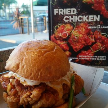 Holdaak Fried Chicken - Spicy chicken sandwich ! La flame..  waaay spicy for my taste ! Will get original next time - Chicken Shop Near Me - Fullerton, California