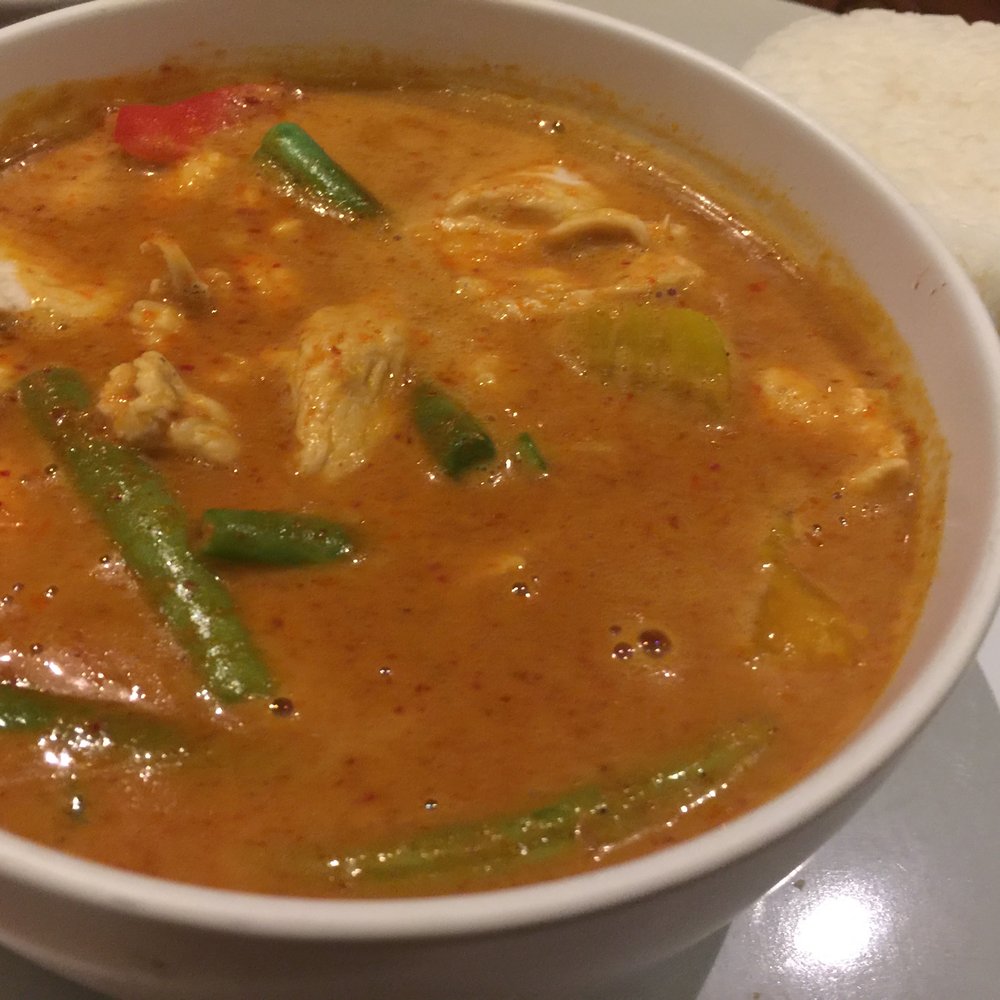 Yimm - Chicken Pumpkin Curry Red Coconut Milk Curry With Pumpkin, Green Beans, Bell Peppers, Sweet Basil - Thai Near Me - Oakland, California Yimm - Chicken Pumpkin Curry Red Coconut Milk Curry With Pumpkin, Green Beans, Bell Peppers, Sweet Basil - Thai Near Me - Oakland, California