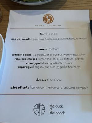 Menu photo 1 The Duck & The Peach Washington, DC, DC Menu photo 1 The Duck & The Peach Washington, DC, DC
