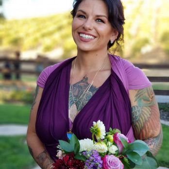 Couture Weddings by Dottie - One of my stunning bridesmaids in a dress I made her with one of Dottie's bouquets - Florists Near Me - Diamond Springs, California Couture Weddings by Dottie - One of my stunning bridesmaids in a dress I made her with one of Dottie's bouquets - Florists Near Me - Diamond Springs, California