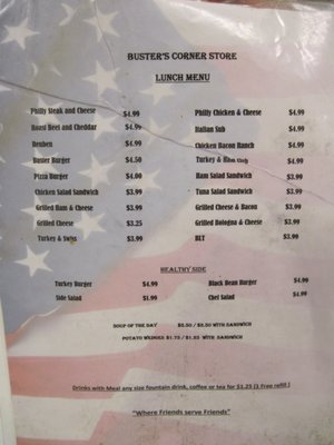 Menu photo 1 Buster's Corner Store Pataskala, OH