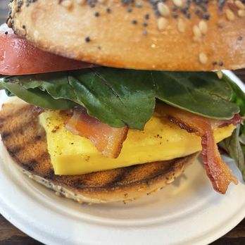 Scribblers Coffee - everything bagel egg sandwich - Coffee & Tea Near Me - Geneva, Ohio