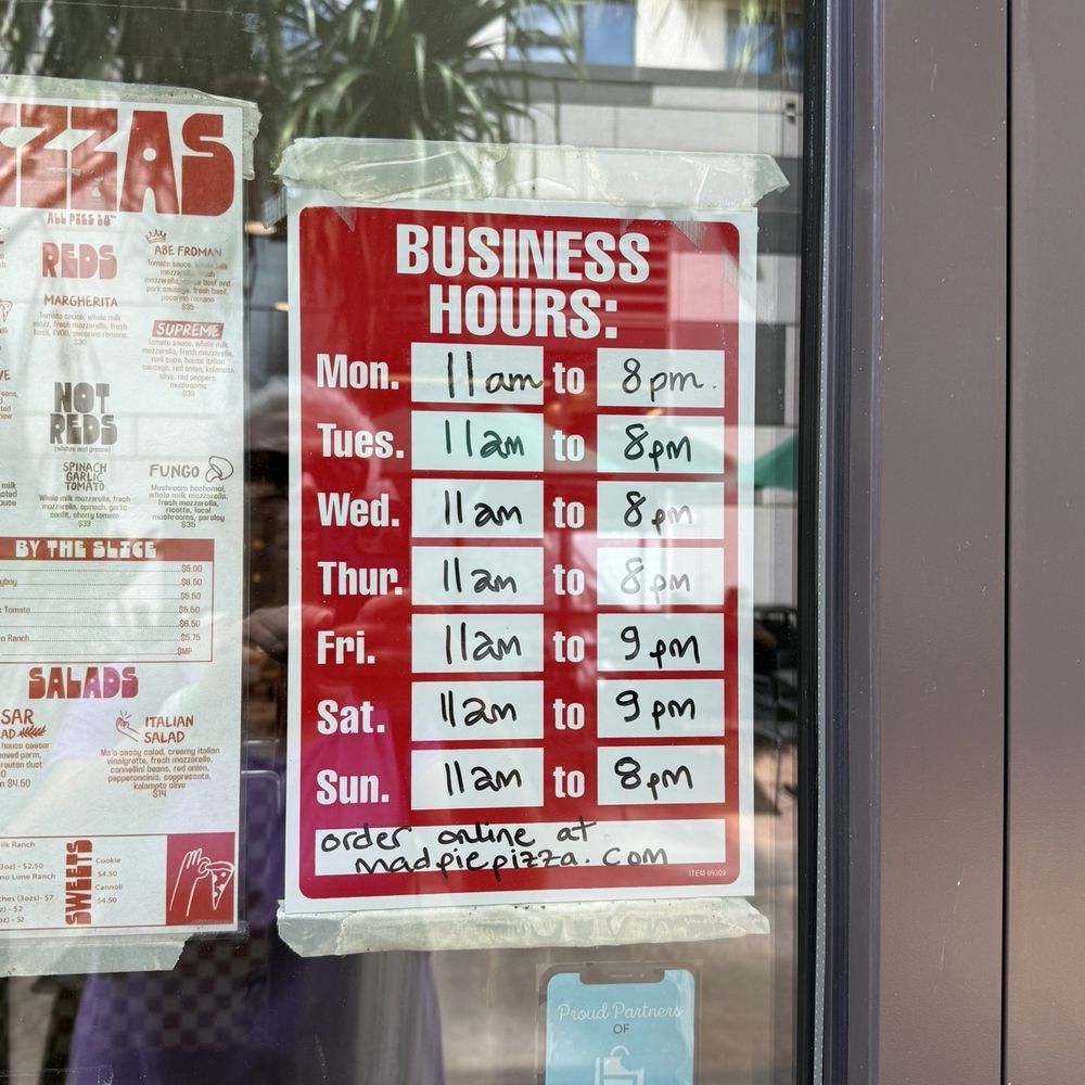 Mad Pie - Business hours - Pizza Near Me - Honolulu, Hawaii