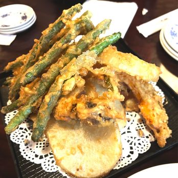 Yamato Japanese Restaurant - Vegetable tempura - asparagus, carrot, mushroom, onion, squash, sweet potato. - Japanese Near Me - Orem, Utah Yamato Japanese Restaurant - Vegetable tempura - asparagus, carrot, mushroom, onion, squash, sweet potato. - Japanese Near Me - Orem, Utah
