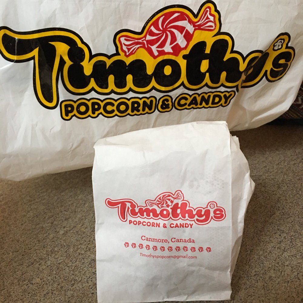Timothy's Popcorn & Candy - a bag of popcorn - Candy Stores Near Me - Canmore, Alberta Timothy's Popcorn & Candy - a bag of popcorn - Candy Stores Near Me - Canmore, Alberta