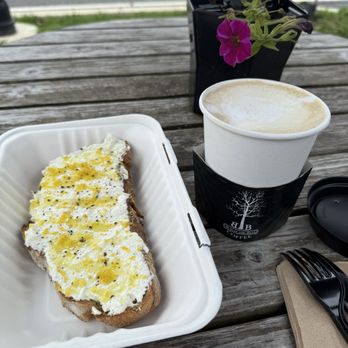 Burlap and Bean West End Roast House - Breakfast of champions--Latte + Ricotta toast on GF bread! - Coffee & Tea Near Me - Media, Pennsylvania Burlap and Bean West End Roast House - Breakfast of champions--Latte + Ricotta toast on GF bread! - Coffee & Tea Near Me - Media, Pennsylvania