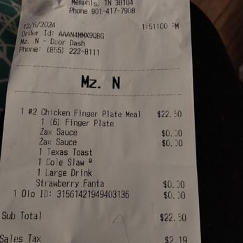 Zaxbys - The complete order - Salad Near Me - Memphis, Tennessee Zaxbys - The complete order - Salad Near Me - Memphis, Tennessee