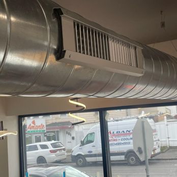 Albany Mechanical Services - Exposed spiral for new Pizza shop in Troy, NY - Heating & Air Conditioning/HVAC Near Me - Green Island, New York
