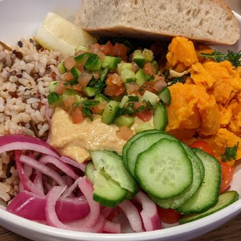 Urbane Cafe - Mediterranean Bowl $10.50 at Urbane Cafe (Arroyo Grande, CA) - Sandwiches Near Me - Arroyo Grande, California