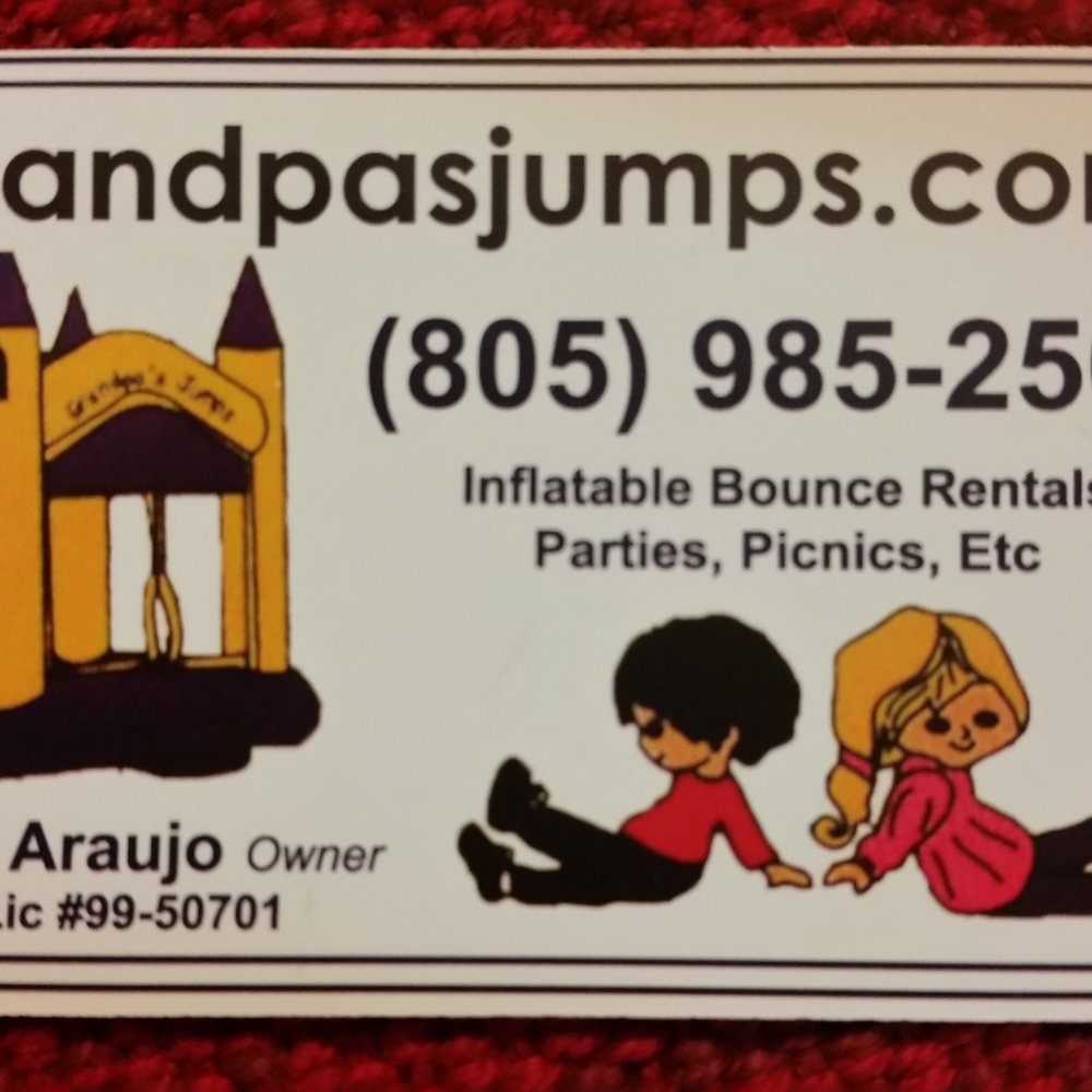 Grandpa Jumps - Business card - Party Equipment Rentals Near Me Grandpa Jumps - Business card - Party Equipment Rentals Near Me