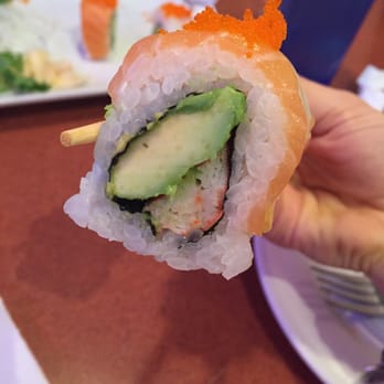 Ru San's - Close up of the rainbow roll - Sushi Bars Near Me - Charlotte, North Carolina Ru San's - Close up of the rainbow roll - Sushi Bars Near Me - Charlotte, North Carolina