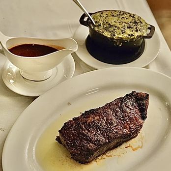 Amber Steakhouse - New York Strip Steak Cream Spinach - Steakhouses Near Me - Brooklyn, New York