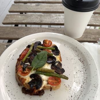 Gilly Brew Bar - Sourdough with cheese and veggies plus latte. - Coffee & Tea Near Me - Stone Mountain, Georgia Gilly Brew Bar - Sourdough with cheese and veggies plus latte. - Coffee & Tea Near Me - Stone Mountain, Georgia