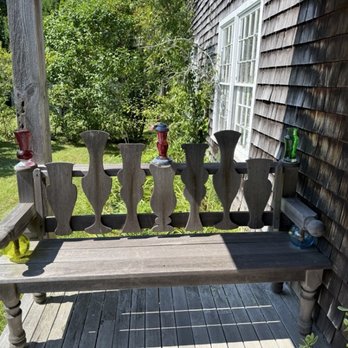 Martha's Vineyard Glassworks - Bench with glasswork incorporated. - Art Galleries Near Me - West Tisbury, Massachusetts Martha's Vineyard Glassworks - Bench with glasswork incorporated. - Art Galleries Near Me - West Tisbury, Massachusetts