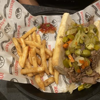 Rosati's Pizza - The Italian beef and fries. - Pizza Near Me - Schererville, Indiana
