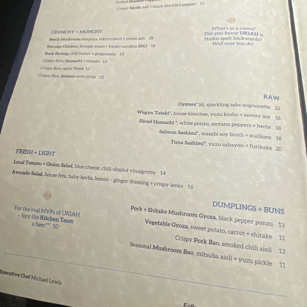 Ukiah - Menu - Japanese Near Me - Asheville, North Carolina Ukiah - Menu - Japanese Near Me - Asheville, North Carolina