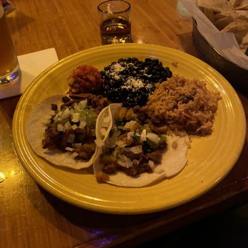 Mission Cantina - Al pastor tacos dinner plate. Black beans. - Mexican Near Me - Seattle, Washington Mission Cantina - Al pastor tacos dinner plate. Black beans. - Mexican Near Me - Seattle, Washington