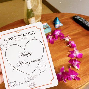 Hyatt Centric Waikiki Beach - Cute Honeymoon print out card! - Hotels Near Me - Honolulu, Hawaii