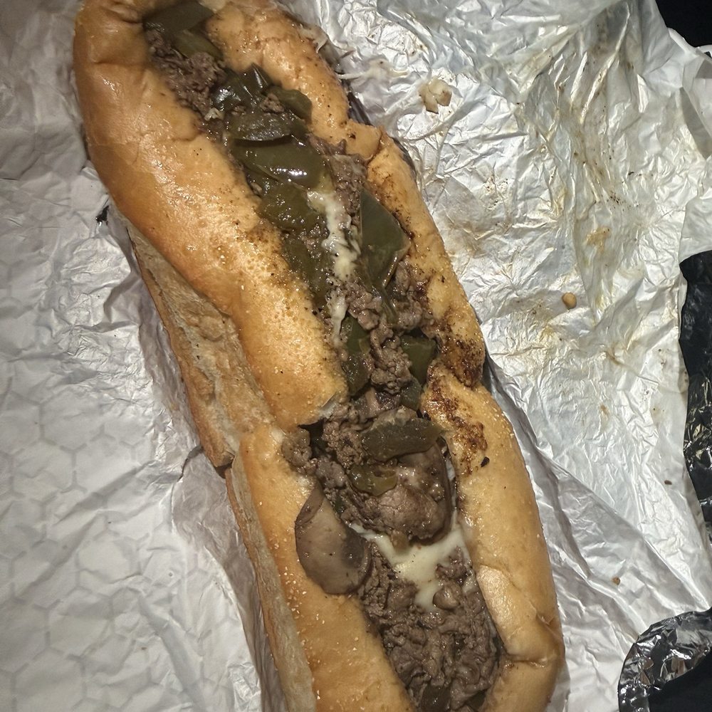 "West Coast Cheesesteak" with steak and provolone cheese "West Coast Cheesesteak" with steak and provolone cheese