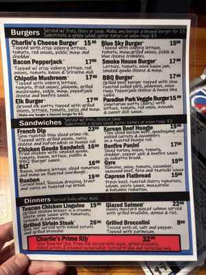 Menu photo 1 Charlie's Mountain View Government Camp, OR Menu photo 1 Charlie's Mountain View Government Camp, OR