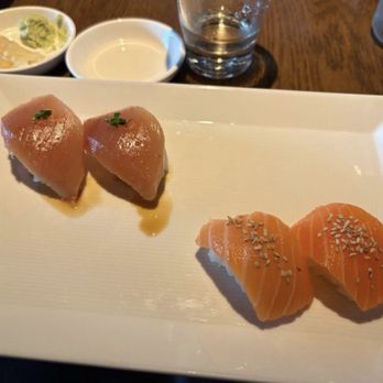 SUGARFISH | Williamsburg - Salmon and yellowtail nigiri - Sushi Bars Near Me - Brooklyn, New York SUGARFISH | Williamsburg - Salmon and yellowtail nigiri - Sushi Bars Near Me - Brooklyn, New York