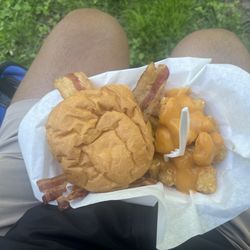 Angie Burger - Bacon Cheeseburger and Cheesy Tots