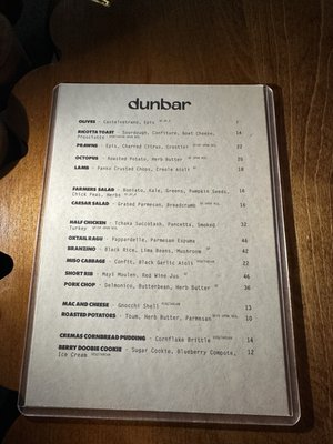Menu photo 7 The Dunbar Gainesville, FL