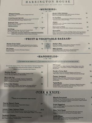 Menu photo 1 Harrington House Bakersfield, CA