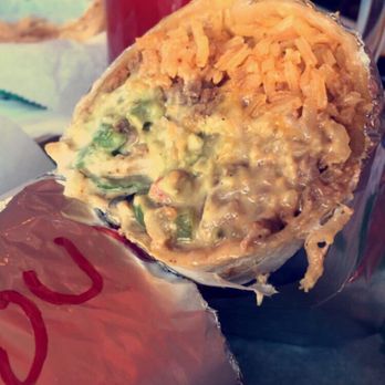 Mr Taco - The Surf & Turf! Carne Asada, shrimp, rice, and I added cheese and sour cream! - Mexican Near Me - Redlands, California Mr Taco - The Surf & Turf! Carne Asada, shrimp, rice, and I added cheese and sour cream! - Mexican Near Me - Redlands, California