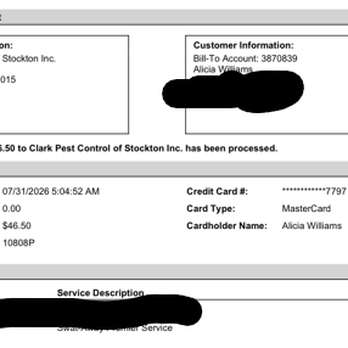 Clark Pest Control - July Service - Pest Control Near Me - Modesto, California Clark Pest Control - July Service - Pest Control Near Me - Modesto, California