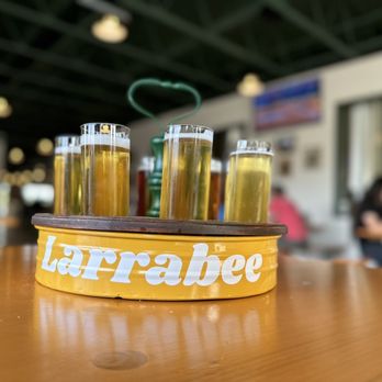 Larrabee Lager - four glasses of larrabee - Salad Near Me - Bellingham, Washington Larrabee Lager - four glasses of larrabee - Salad Near Me - Bellingham, Washington