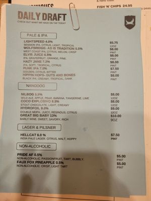 Menu photo 7 Brew Dog Canal Winchester, OH