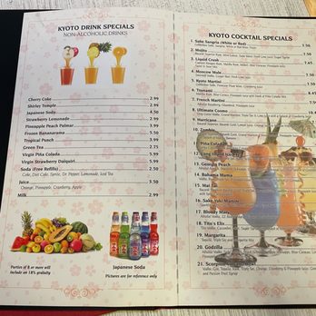 Kyoto - Nice drink menu - Japanese Near Me - Kearney, Nebraska