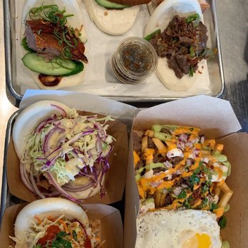Baos Hog - One of each Bao with meat and the boss fries. - Chinese Near Me - Garden Grove, California