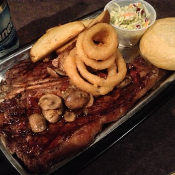 Lakeview Inn - 10oz New York steak with onion rings~ - Hotels Near Me - Lac du Bonnet, Manitoba Lakeview Inn - 10oz New York steak with onion rings~ - Hotels Near Me - Lac du Bonnet, Manitoba