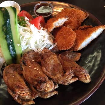 Furaibo - Lunch combo ($8.95 - Tebasaki wings [8] and fried snapper. Inc soup & salad) - Japanese Near Me - Gardena, California