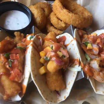 Taco Mac - 2 fish tacos and one shrimp $10 - Chicken Wings Near Me - Kennesaw, Georgia Taco Mac - 2 fish tacos and one shrimp $10 - Chicken Wings Near Me - Kennesaw, Georgia