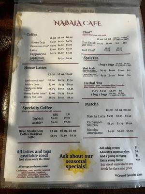 Menu photo 2 Nabala Cafe Chicago, IL